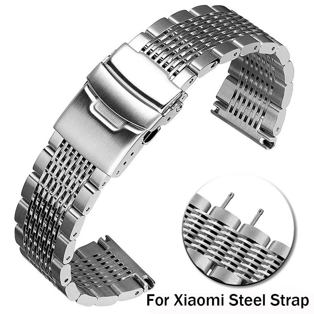 Butterfly Clasp Deployant - 18mm 20mm 22mm Katı Paslanmaz Çelik
