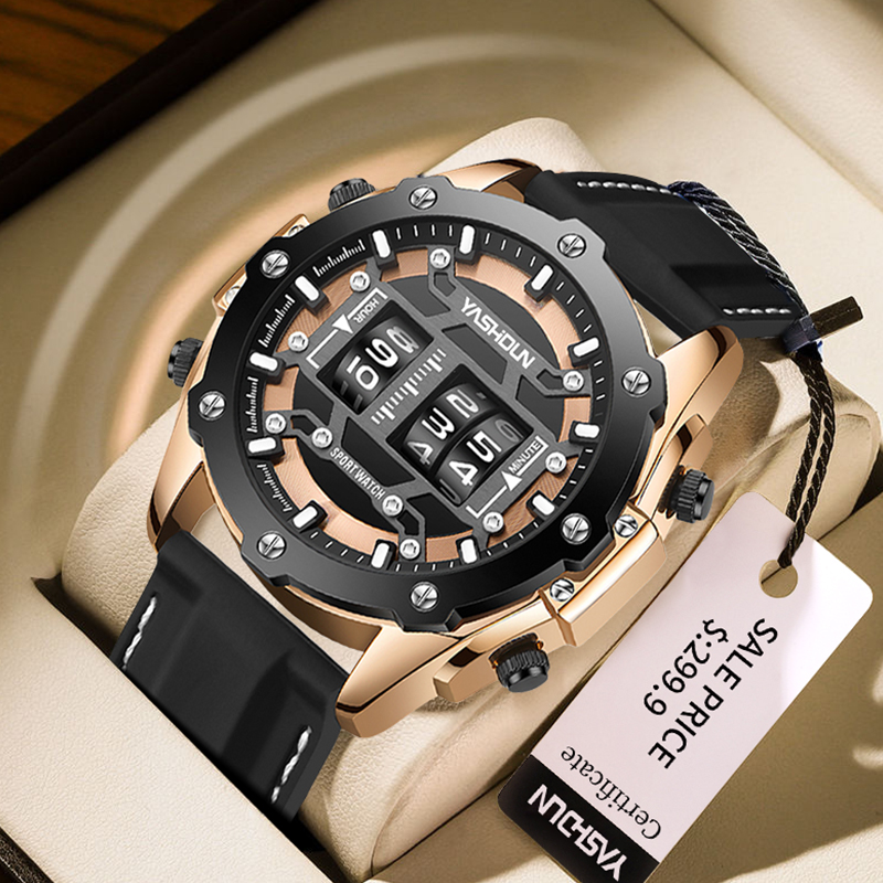 Yaratıcı Watche Dijital Kuvars - Leather Watch Band Men incelemesi ve fiyatı