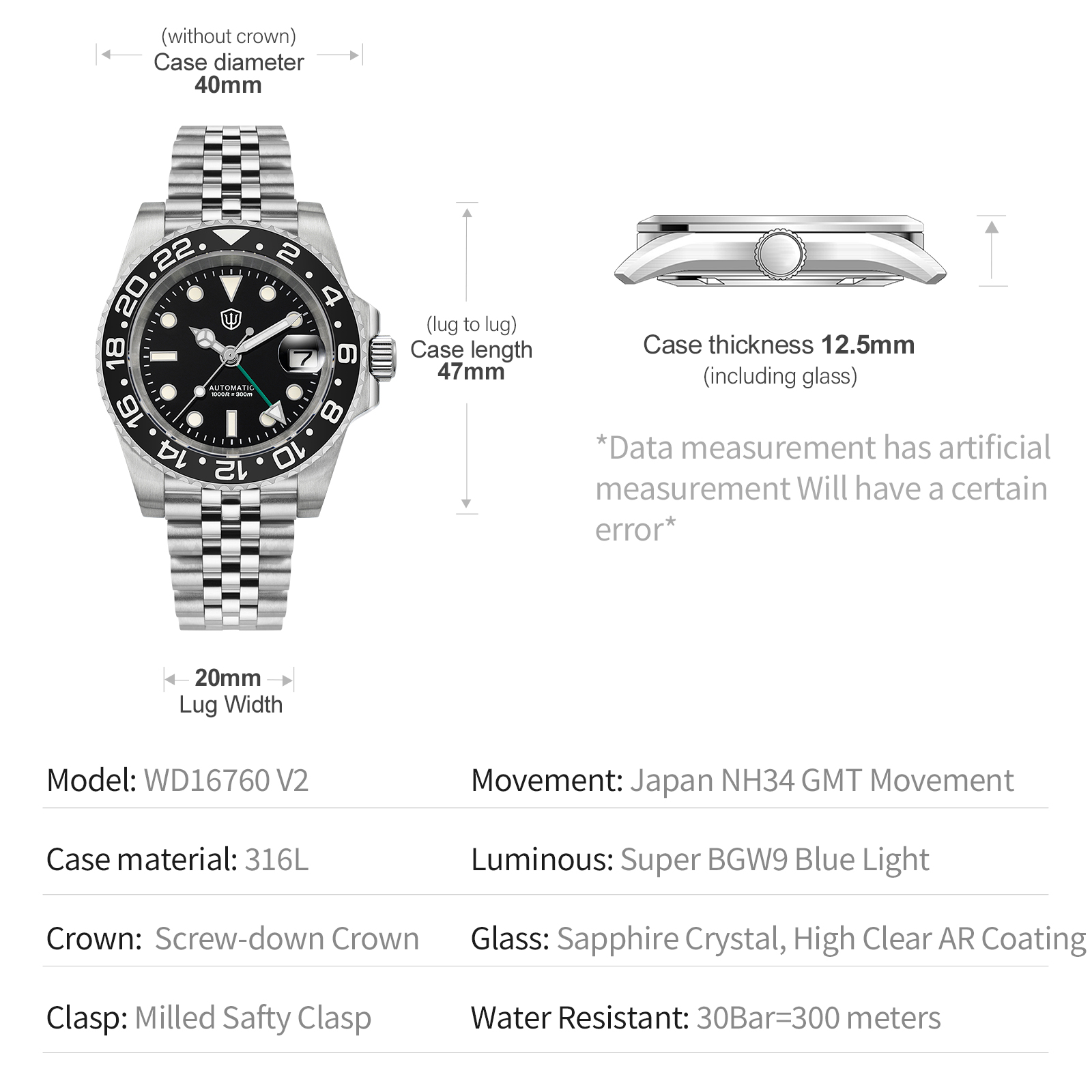 Watchdives YENİ WD16760 V2 NH3 - Rolex Watch Datejust incelemesi ve fiyatı
