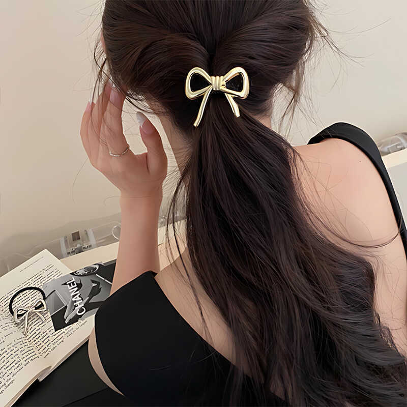 Kore zarif Metal yay saç halat - Silicone Band Women incelemesi ve fiyatı