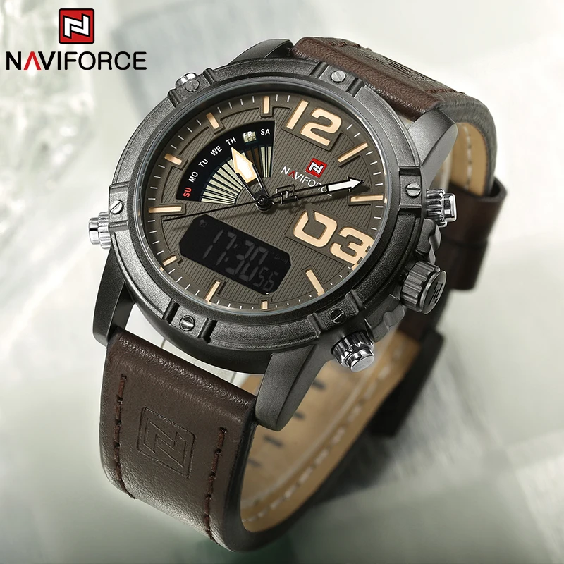 NAVIFORCE Üst Marka Erkek Izle - Leather Watch Band Men incelemesi ve fiyatı